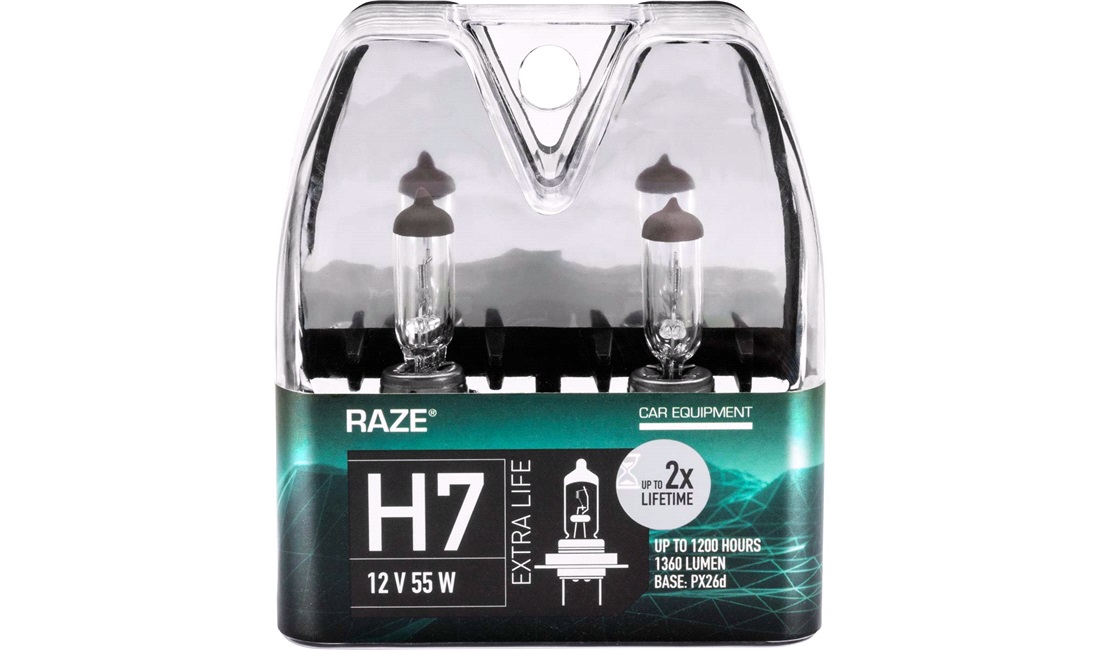 Pæresæt H7 Extra Life - RAZE
