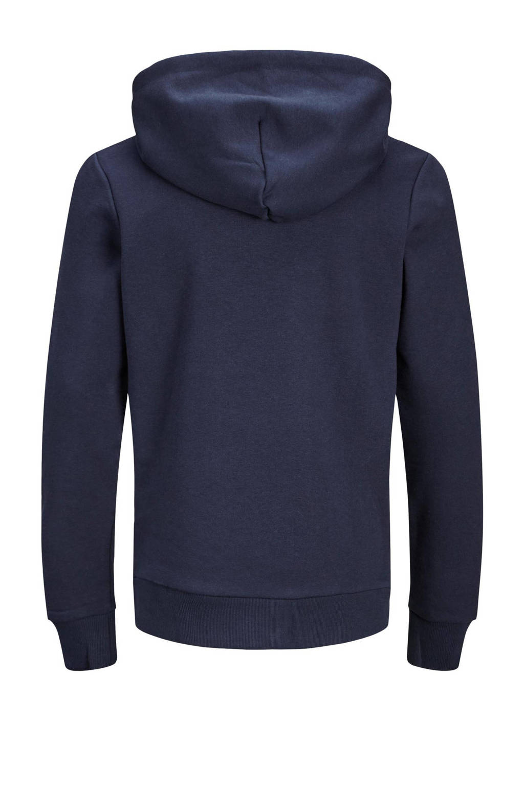 JACK & JONES hoodie JJECORP met logo donkerblauw/wit