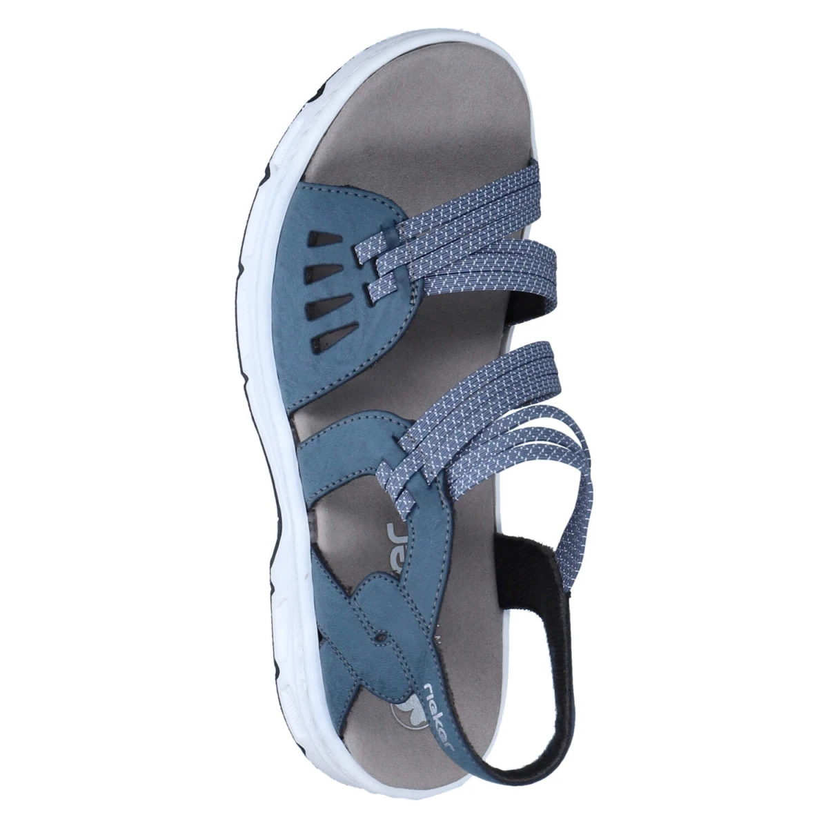 RiekerSandalen - royal/jeans-weiss