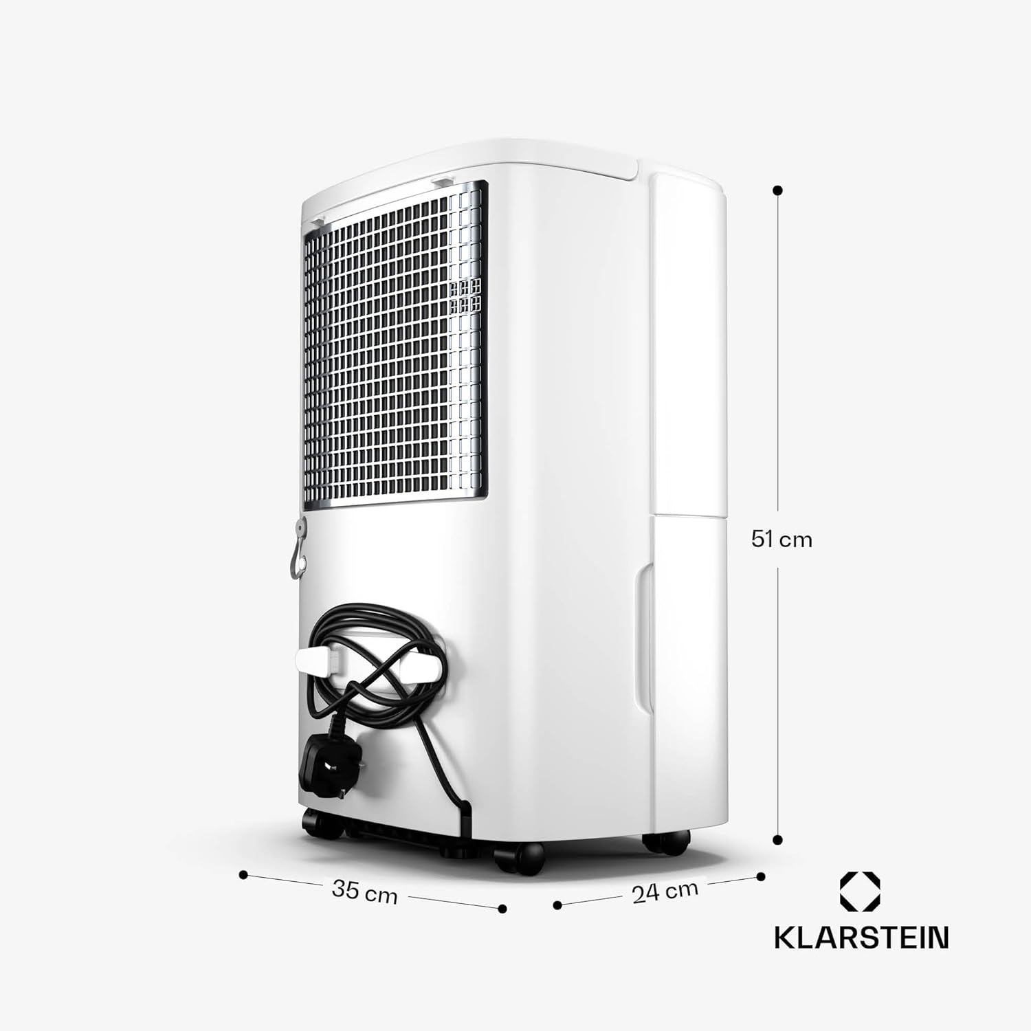 Klarstein DryFy 20L Luftentfeuchter - 400W, 20L/Tag, 5L Tank, 46dB Leise, Auto-Swing, Timer, Wäschetrocknungsmodus, für Zuhause & Büro, Entfeuchter Elektrisch, Raumentfeuchter