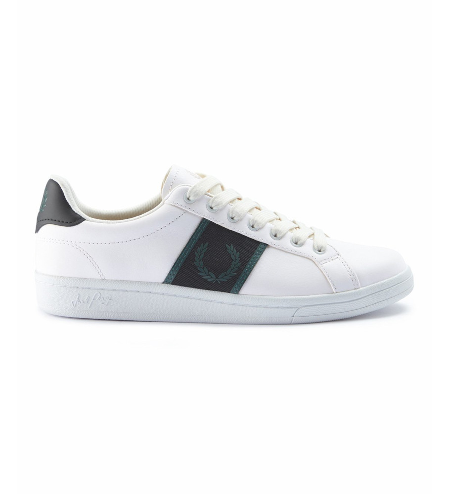 Tênis de couro com a marca Fred Perry B721 branco