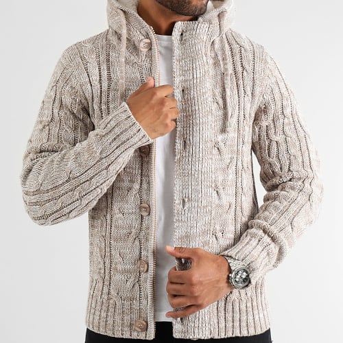 Cardigan Torsade 0346 Beige Chiné