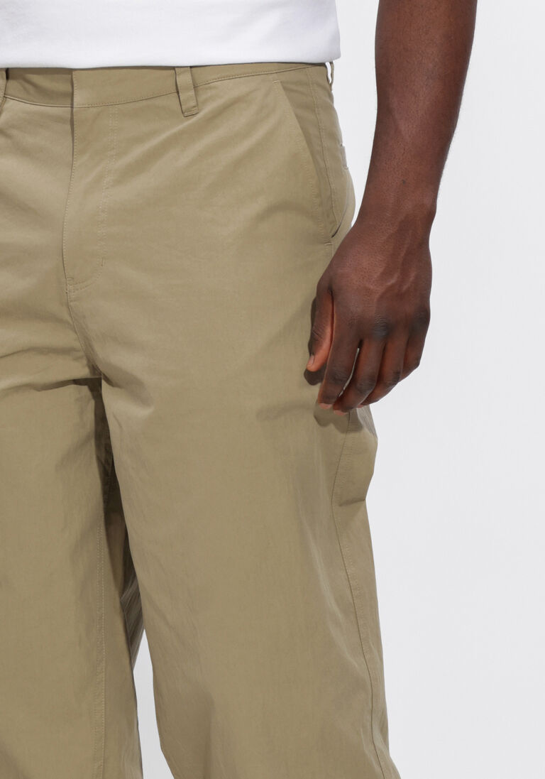 beige olaf hussein chino barrel leg pant