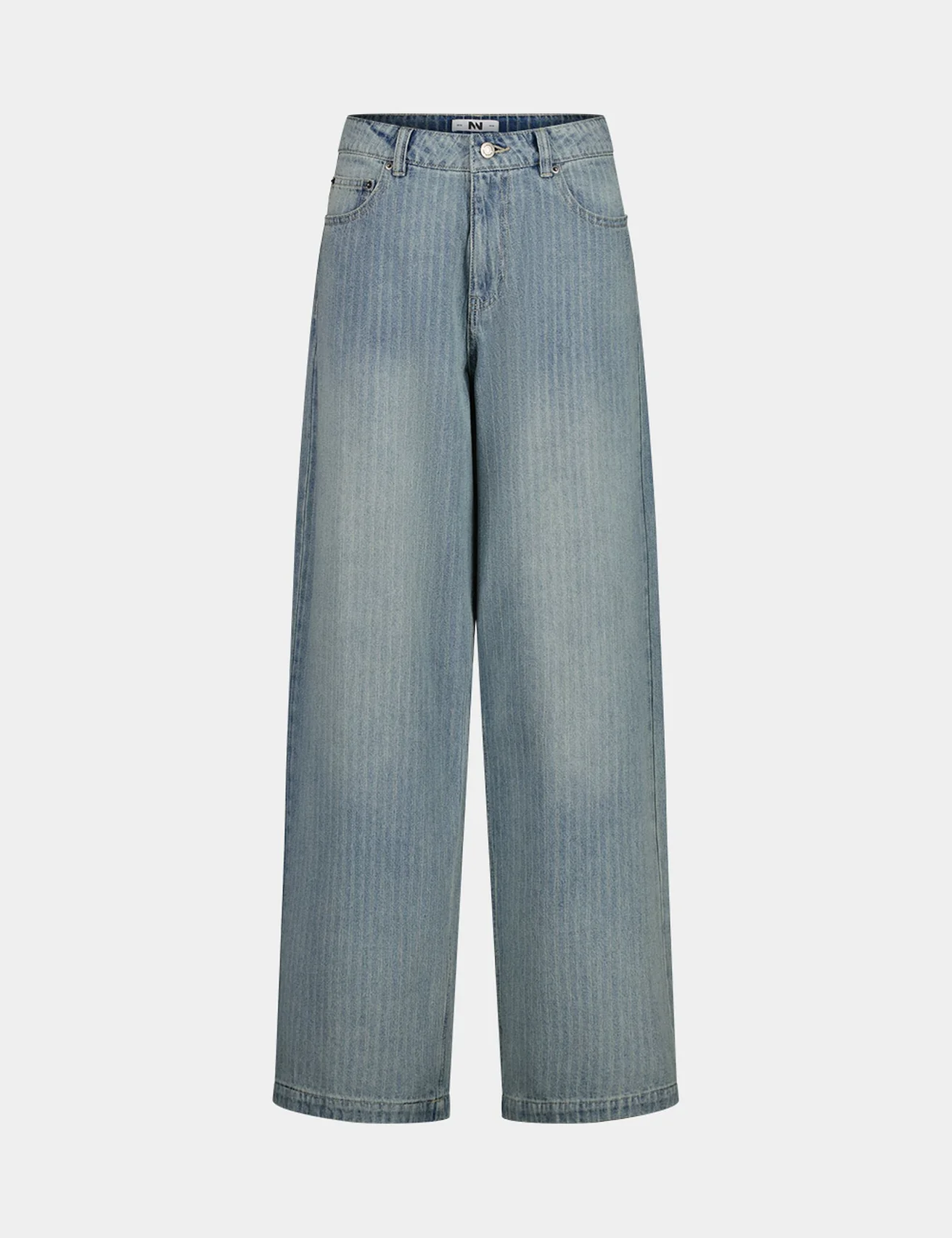 Jean wide leg taille basse bleu jean