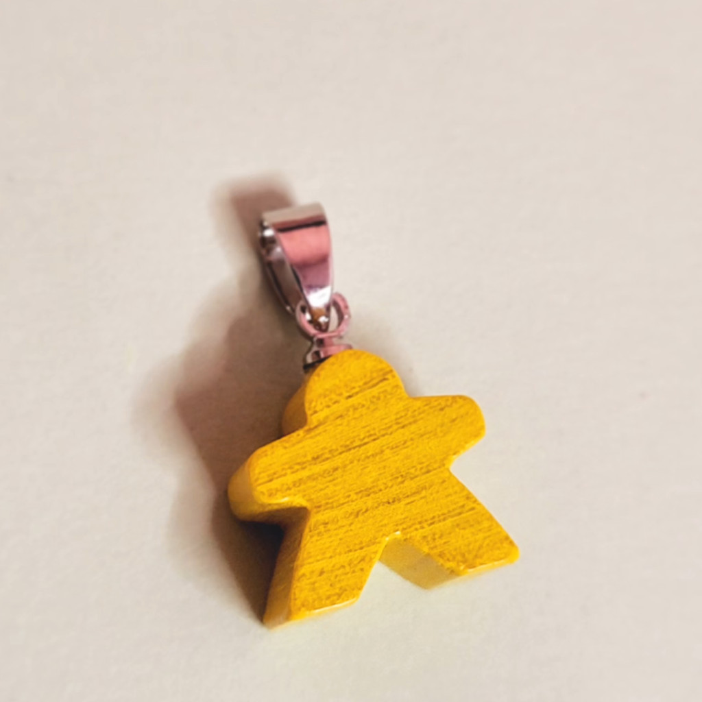 Pendentif meeple - Jaune