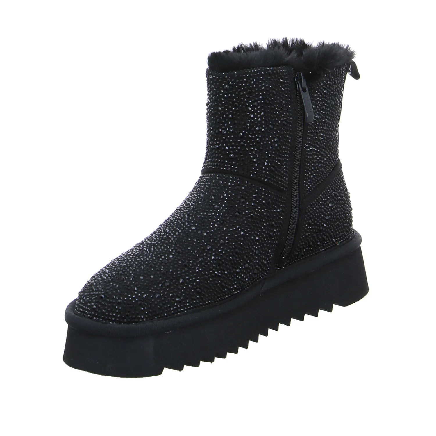 TAMARIS Boot Schwarz Lederimitat