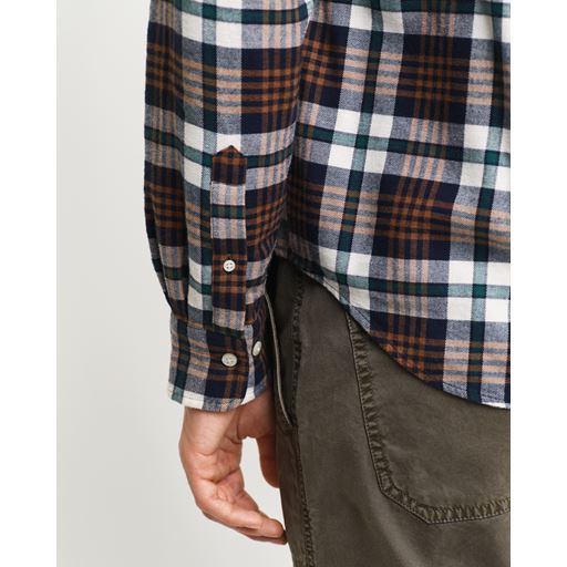 GANT Skotskternet Flannel Skjorte, Cacao, 3XL