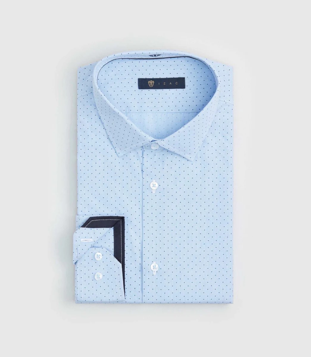 Chemise à rayures bleu ciel 