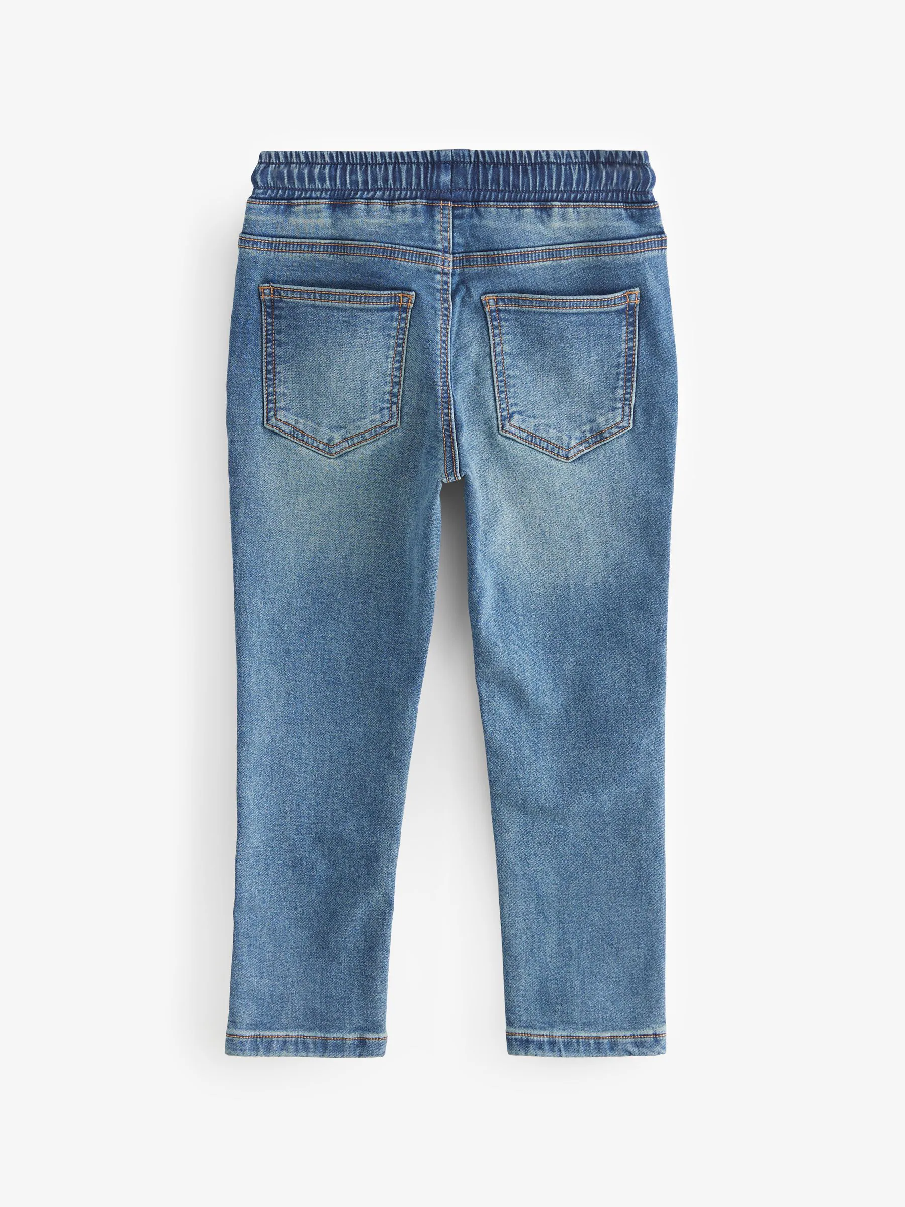 Vintage middenblauw - Jeans met stretch en elastische taille (3-16 jr)