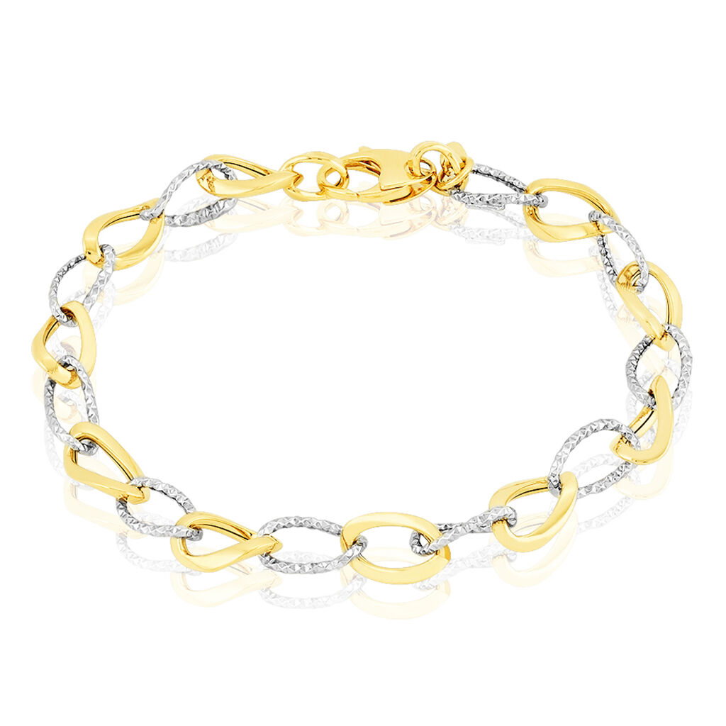 Bracelet Maille Or Bicolore
