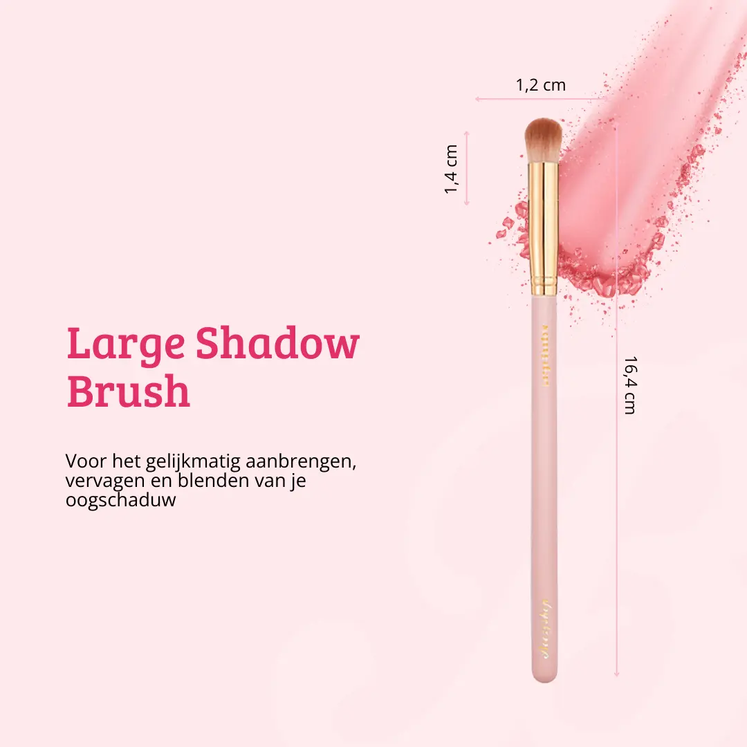 Soft Pink & Gold Large Shadow Brush