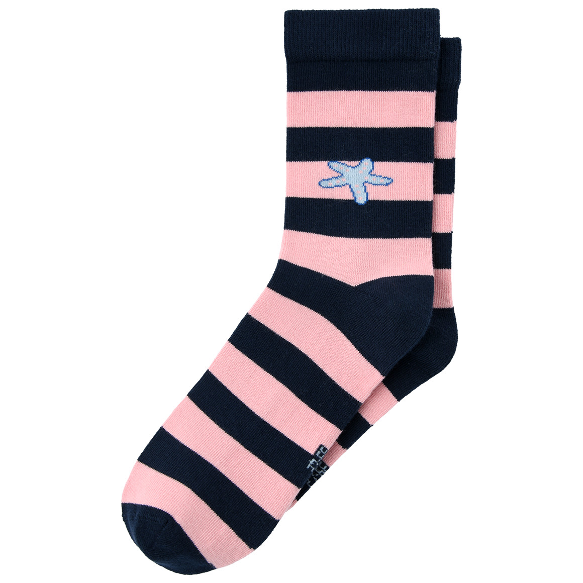 Gina Benotti 1 Paar Damen Socken mit Streifen dunkelblau / rosa