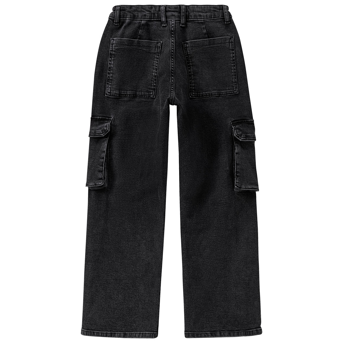Jungen Cargo-Jeans mit geradem Bein dunkelgrau