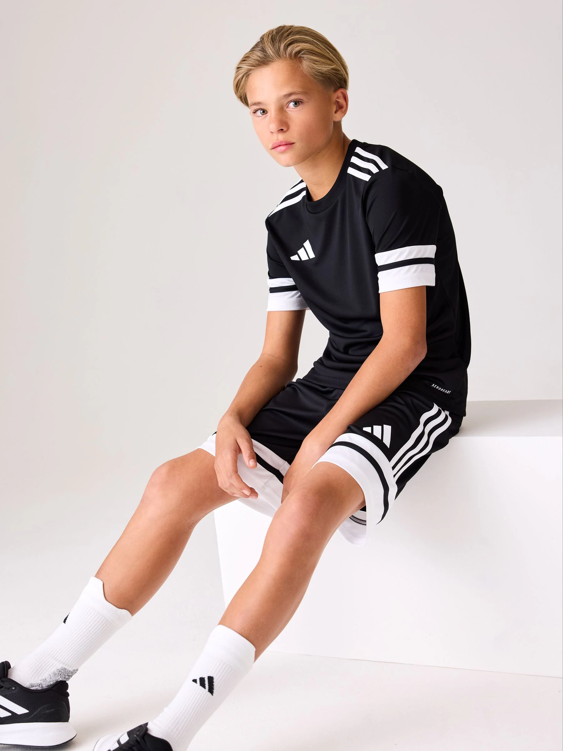 Zwart/wit - adidas Squadra 25 kindershorts