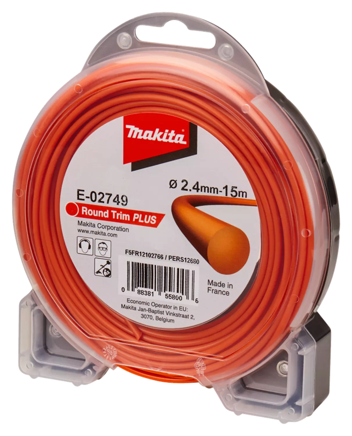 Makita E-02749 maaidraad - 2,4X15M - rond