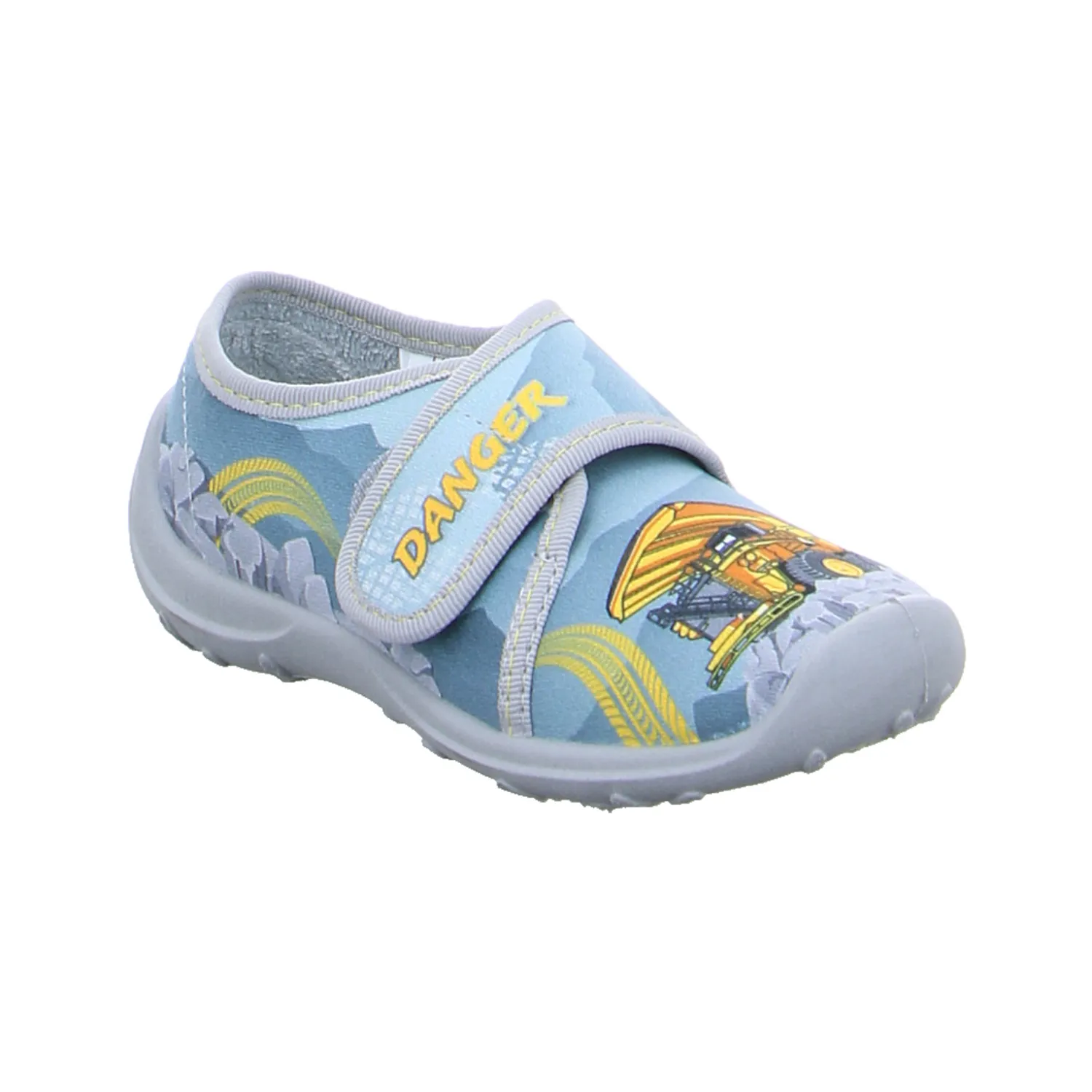 FISCHER Kinder-Hausschuh Grau Textil  Jungen