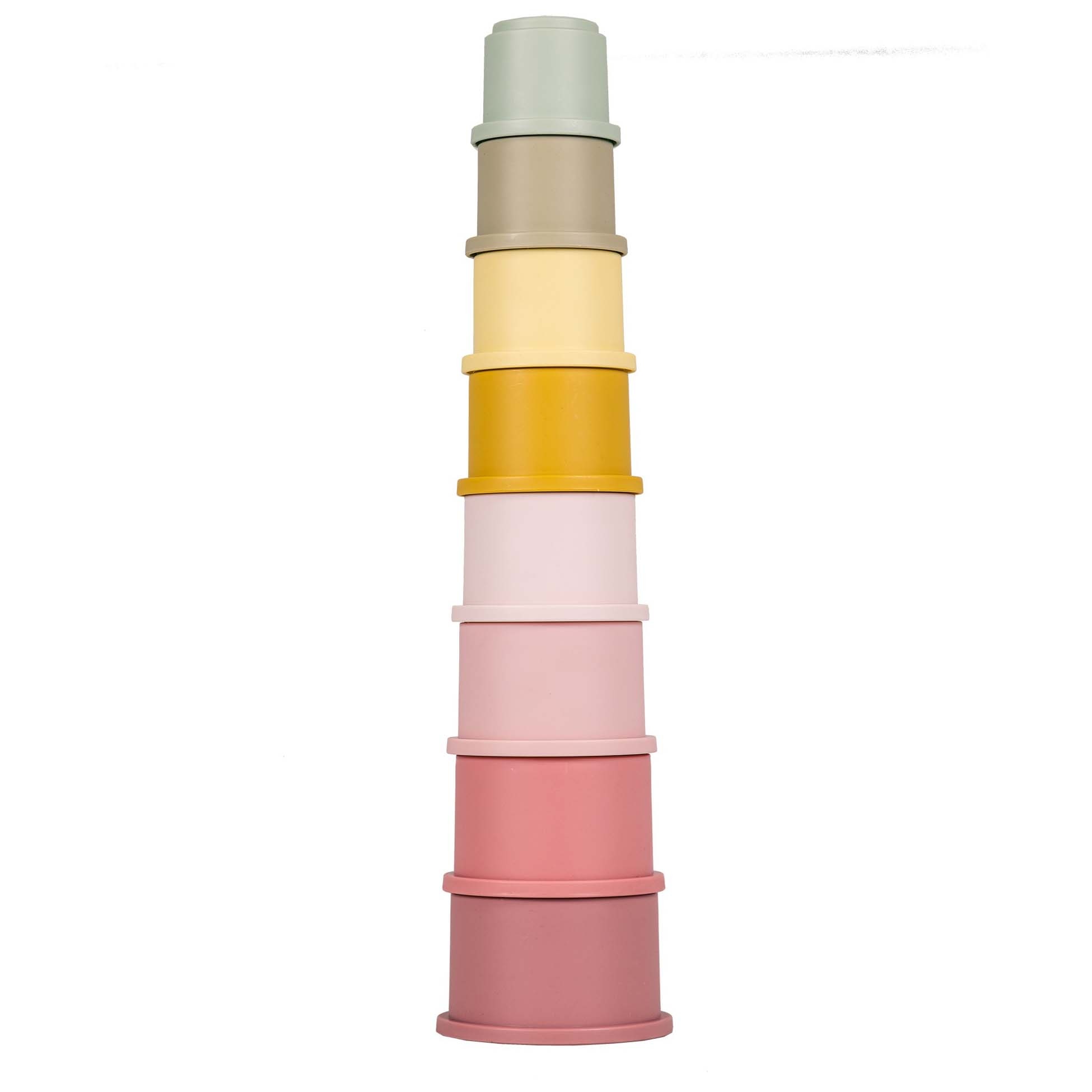 Little Dutch stapelbekers - 8 stuks roze
