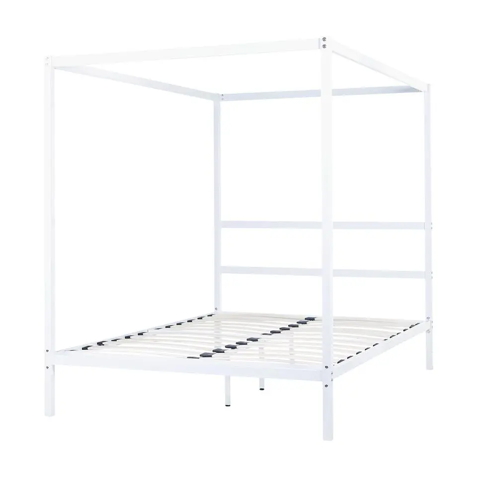 LESTARDS - Hemelbed - Wit - 140 x 200 cm - Staal