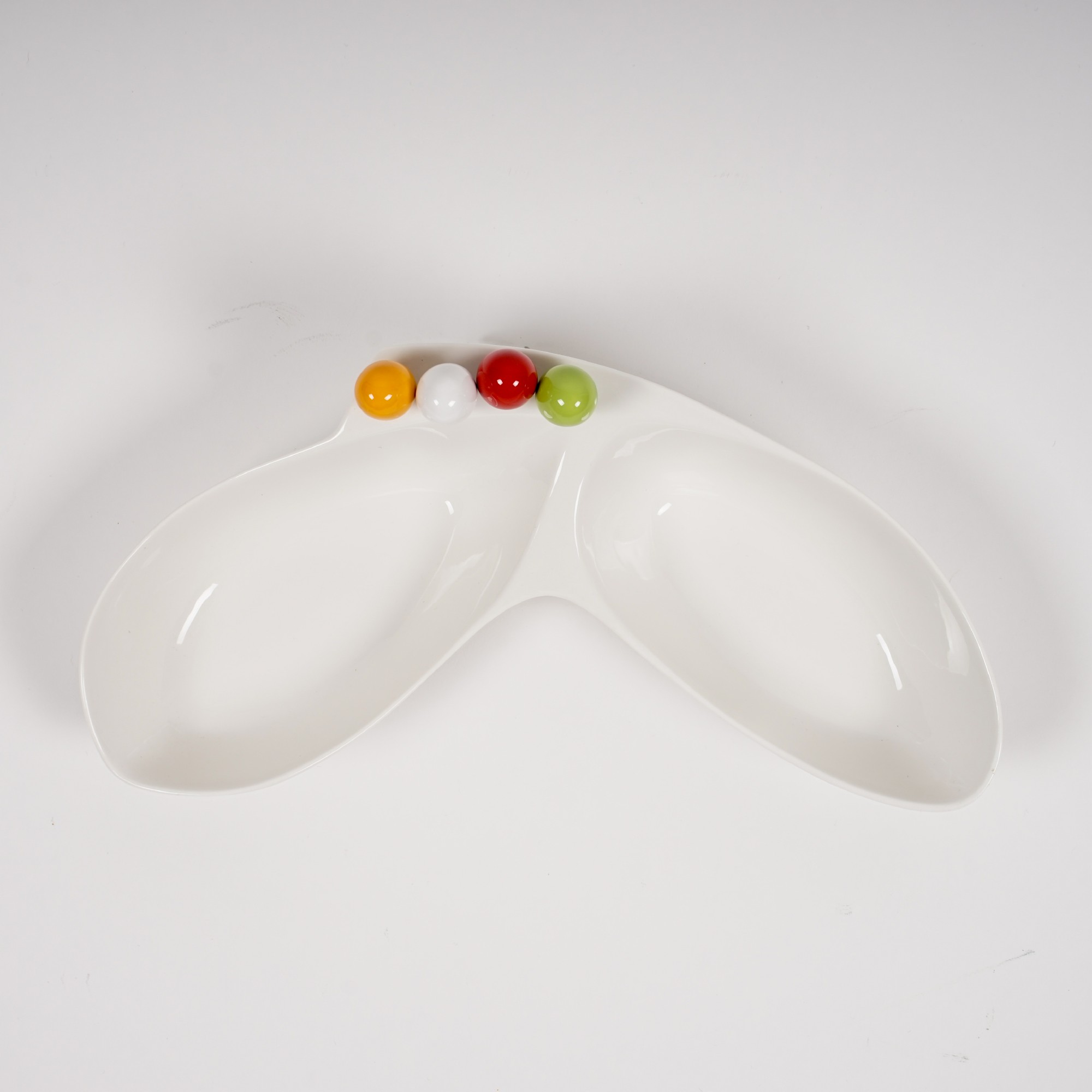 Schale 'Doppio', weiß, B 31 cm, L 10 cm, H 6 cm von fischer's lagerhaus