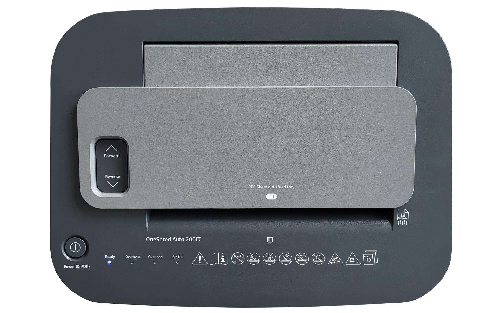 Aktenvernichter One Shredder Auto 200 CC, Sicherheitsstufe 4<br>Aktenvernichter mit Partikelschnitt P-4