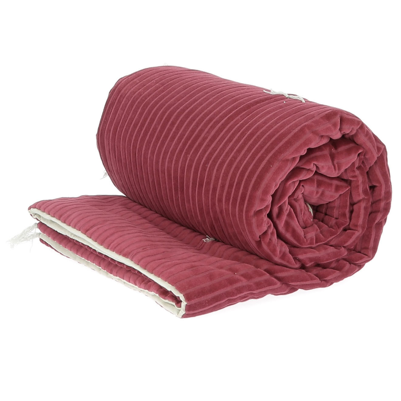 En Fil d'Indienne Bout de Lit Veluti bordeaux - 90x200 cm