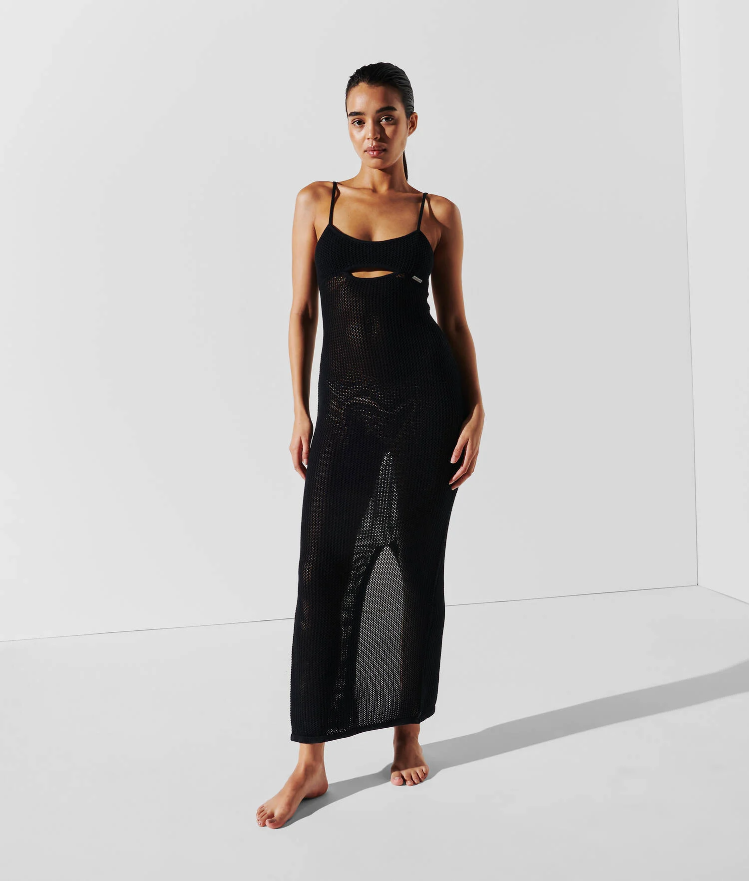 ROBE DE PLAGE EN CROCHET - Noir