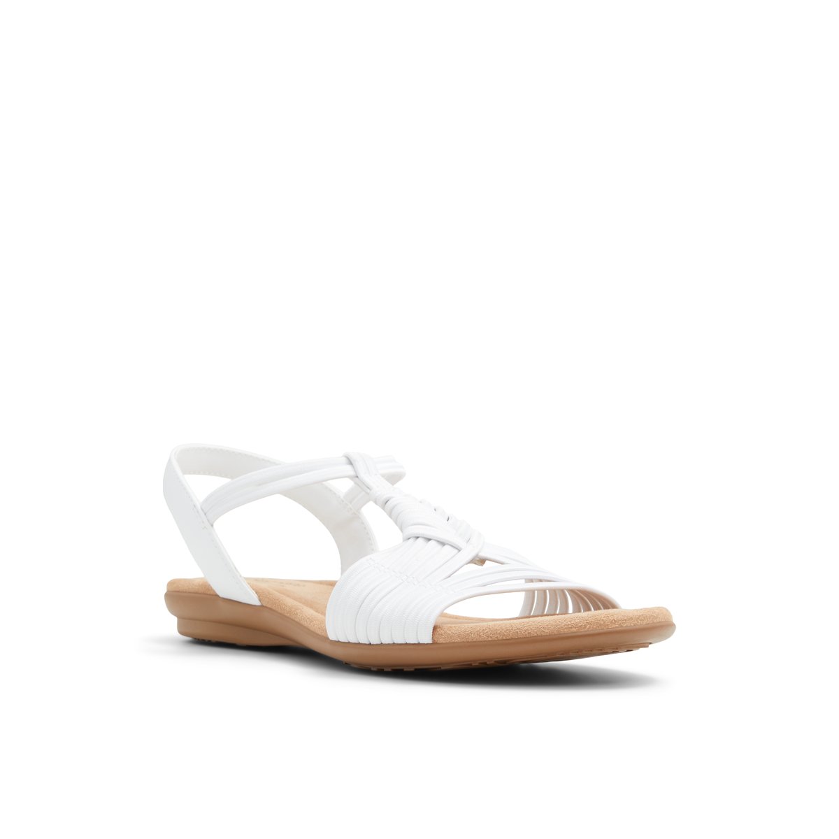 SOLEMATE-Etharehan-Sandales à lanières - Talon plat - Blanc