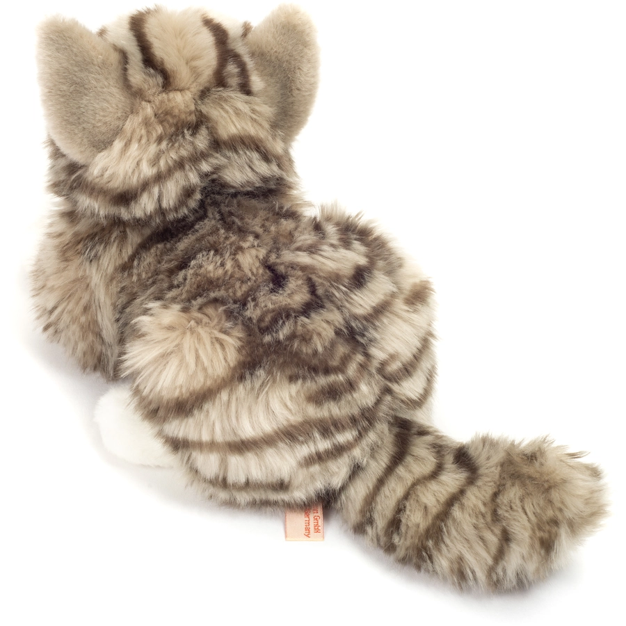 Teddy HERMANN® Katze liegend grau, 20 cm