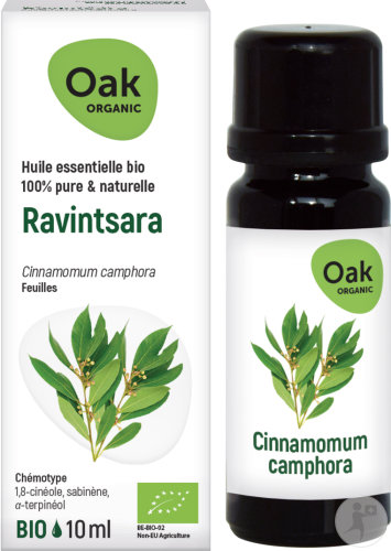 Oak Organic Ravintsara Huile Essentielle 100% Pure Et Naturelle Flacon 10ml