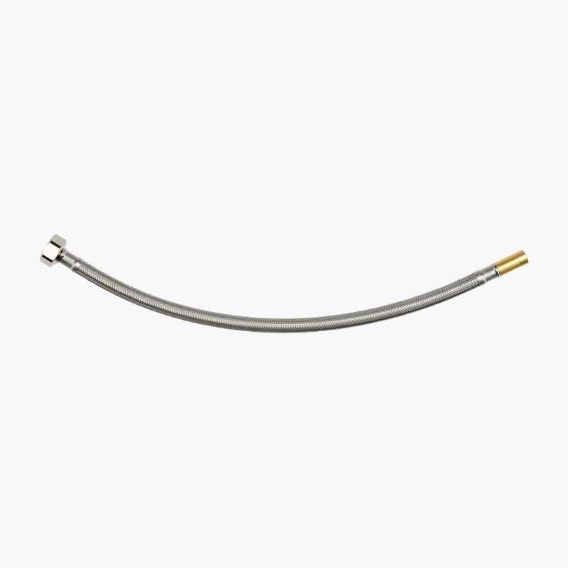 Tilkoblingsslange, rustfritt stål, rett 1/2
