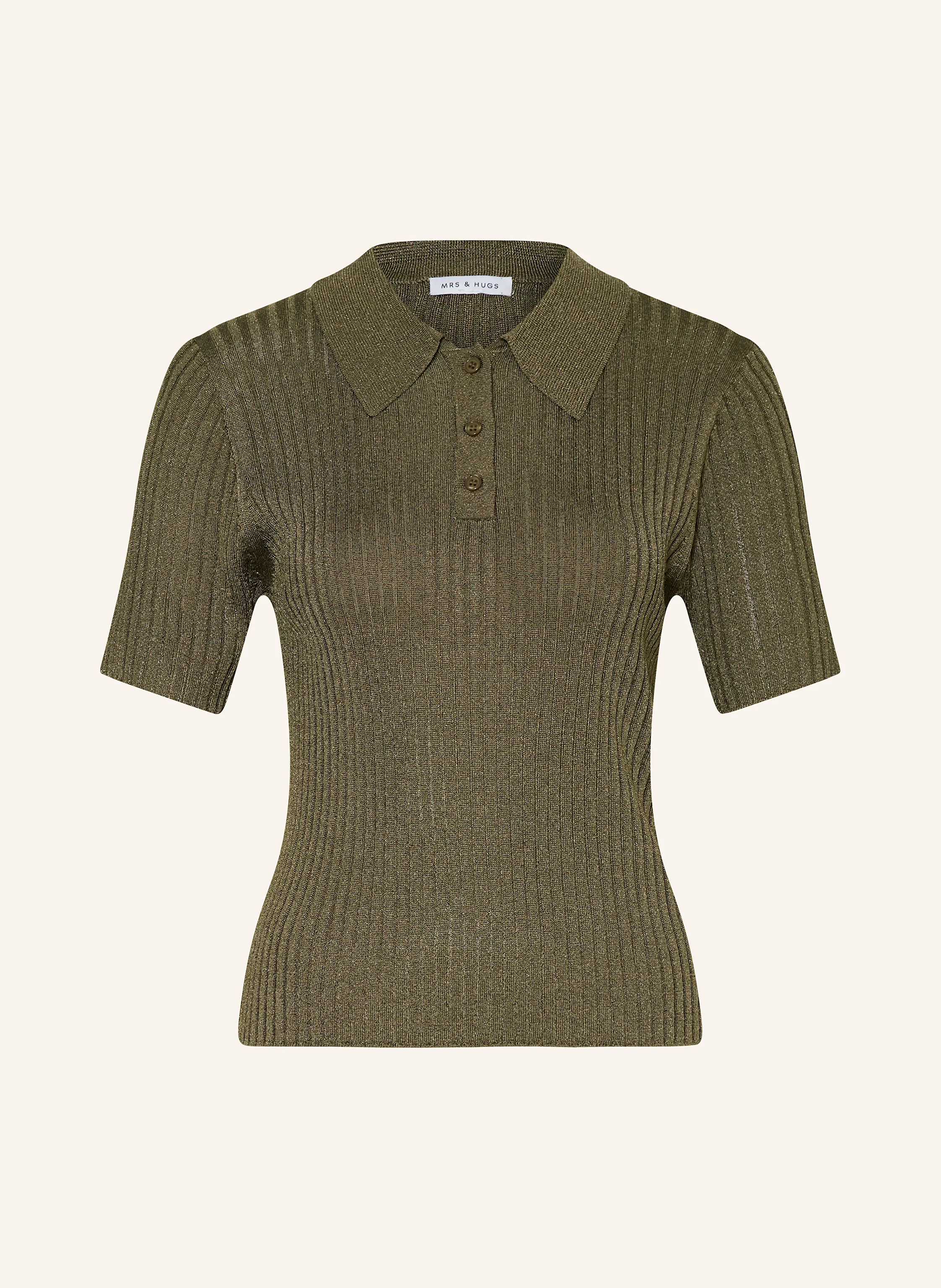 MRS & HUGS Strick-Poloshirt mit Glitzergarn