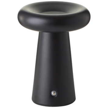 Brilliant buitentafellamp Muffin met USB oplaadbare accu zwart
