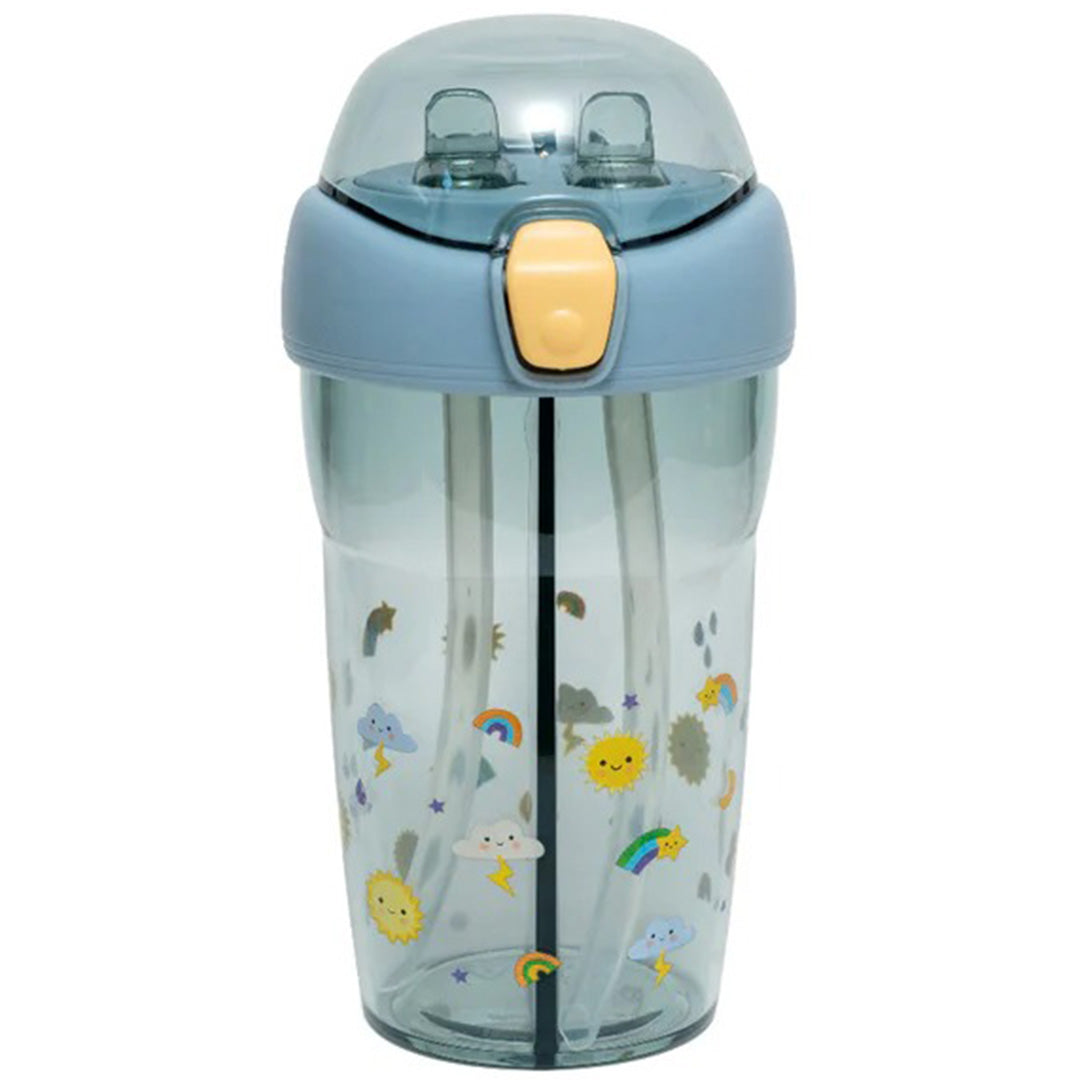 petit monkey dubbele drinkfles sparkling - sky - 430 ml