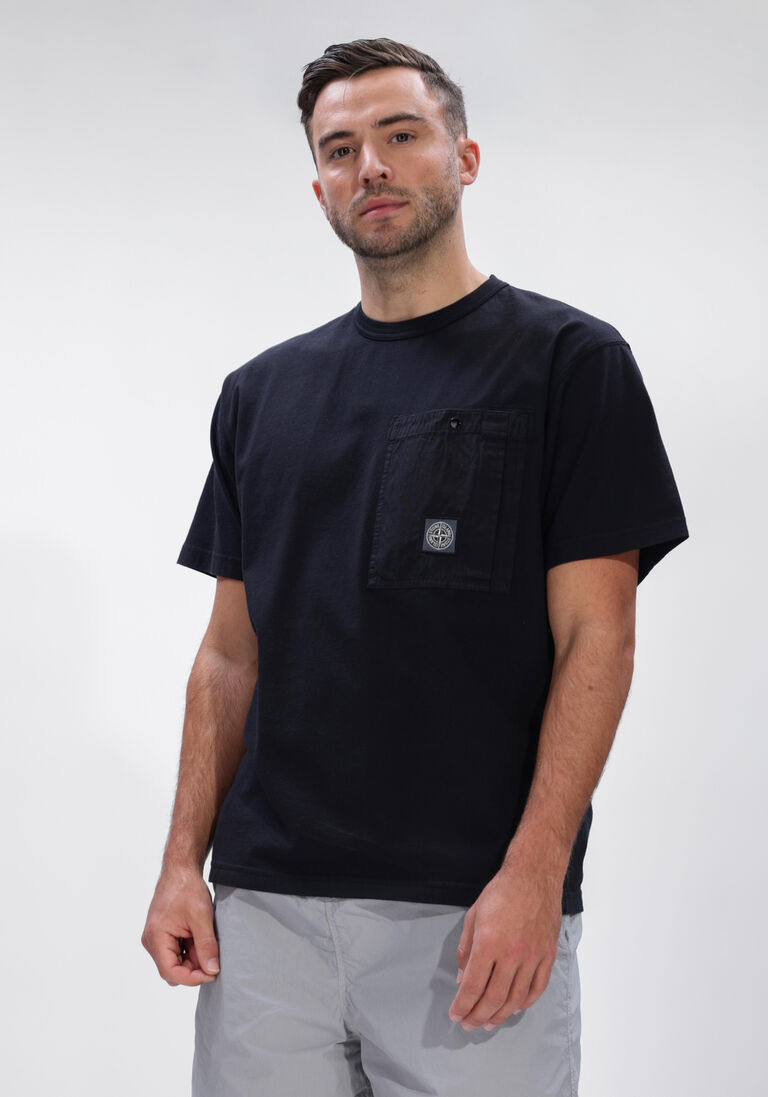 zwarte stone island t-shirt ss t-shirt s0115
