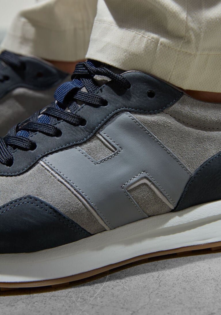grijze hogan lage sneakers h601 allacciato
