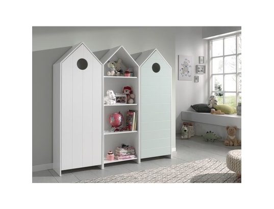 VIPACK - Armoire enfant Casami armoire 1 porte blanc + armoire ouverte + armoire 1 p...