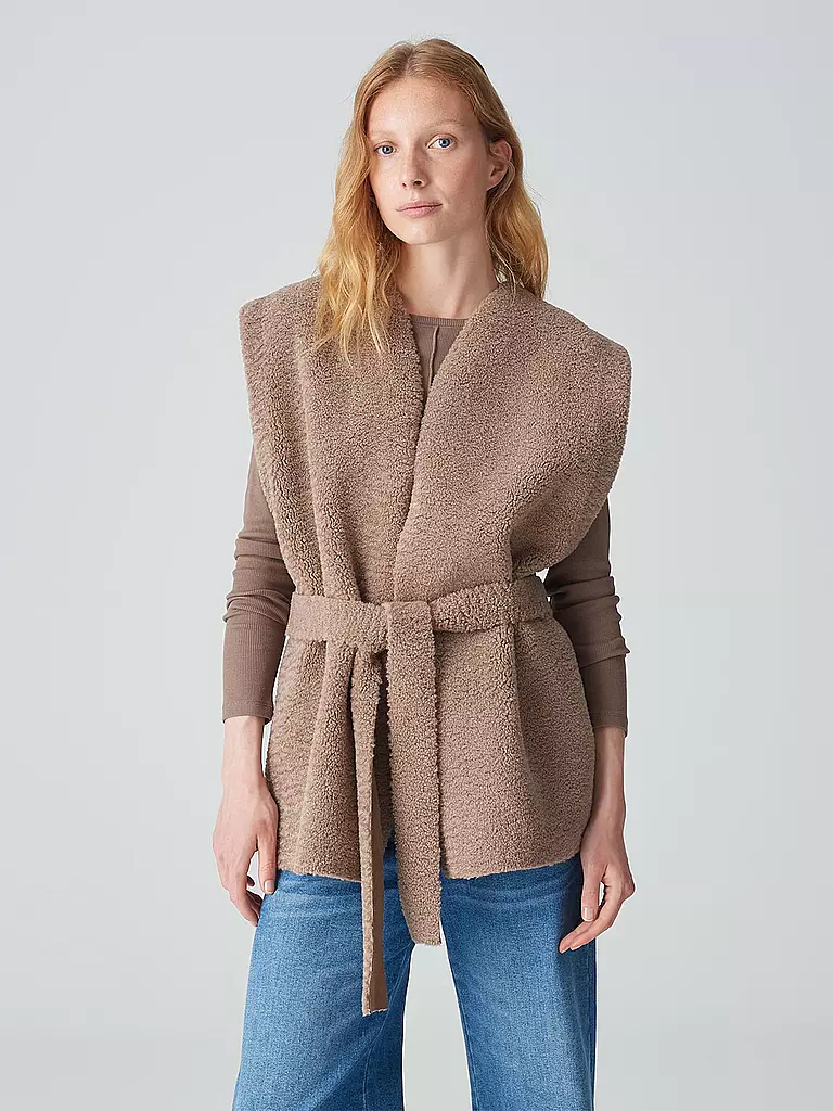 OPUS Gilet in Felloptik  braun