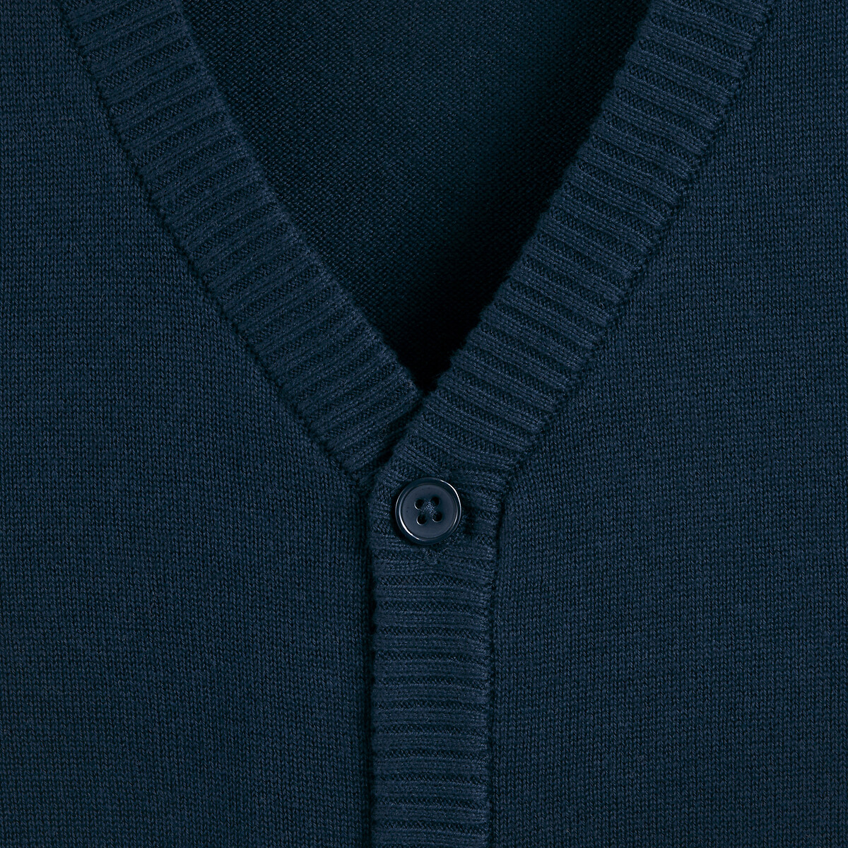 LA REDOUTE COLLECTIONS<br>Cardigã em malha fina com decote em V e fechamento por botões