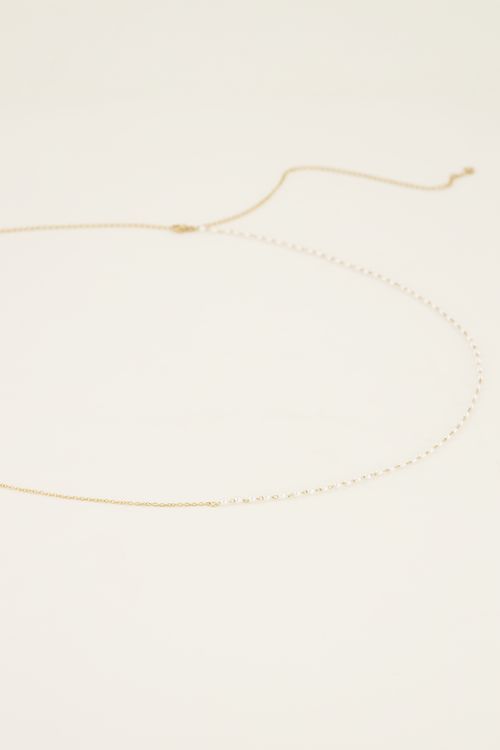 Souvenir belly chain met parels