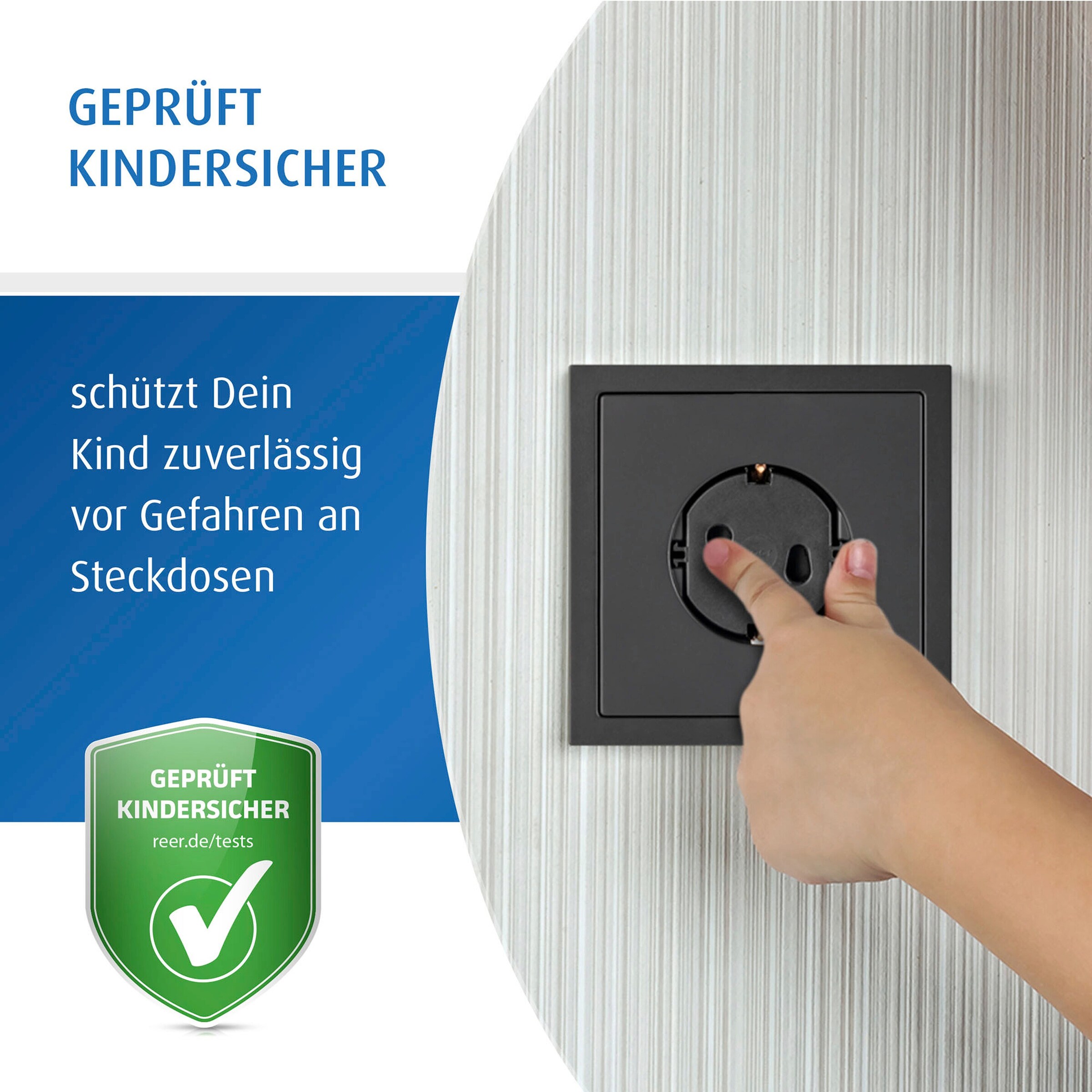 reer 20er-Pack Steckdosenschutz schwarz