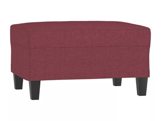 Ensemble de canapés 4 pièces avec coussins rouge bordeaux tissu
