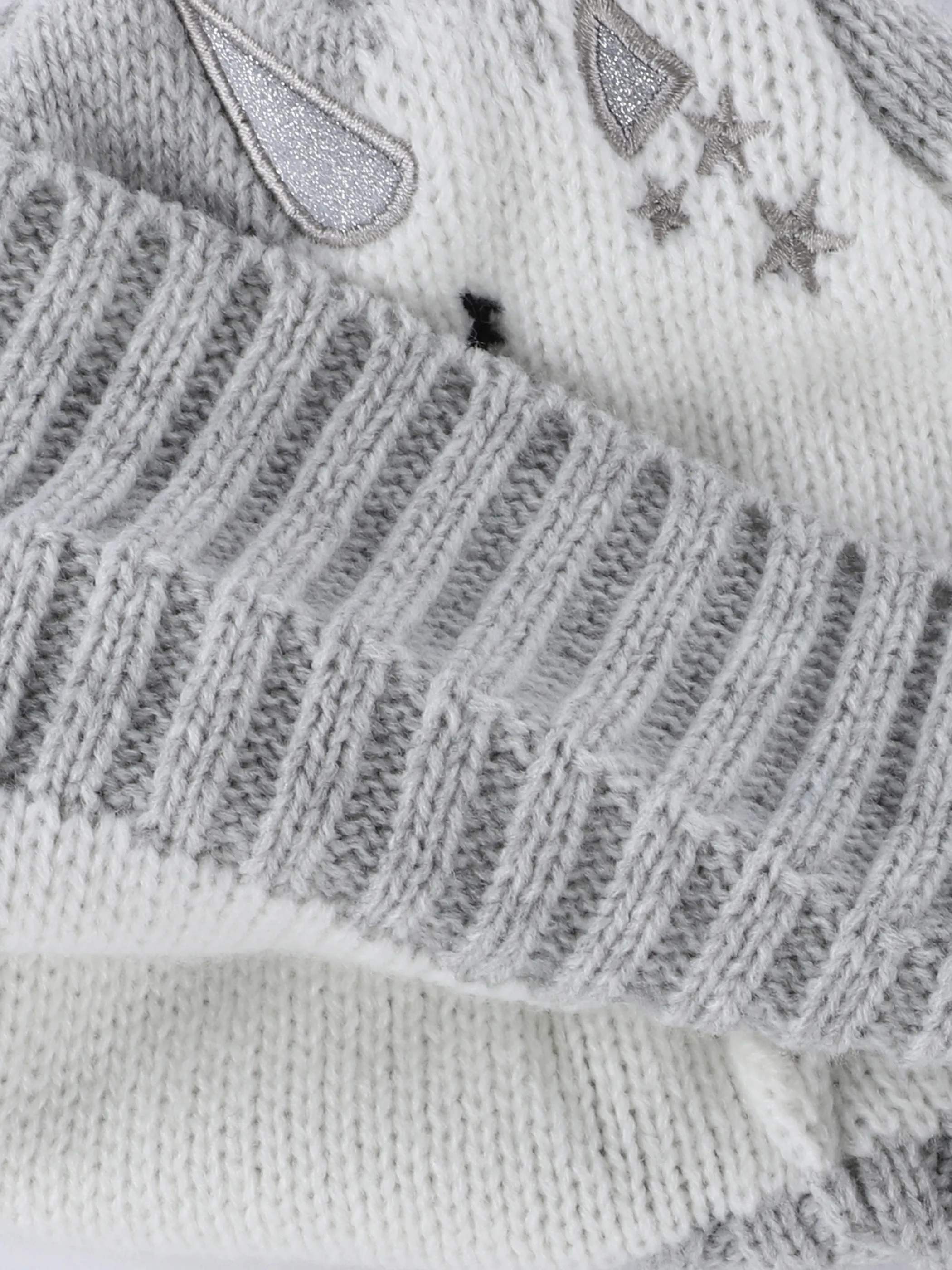 Baby Mütze mit Einhorn-Motiv und Stickerei