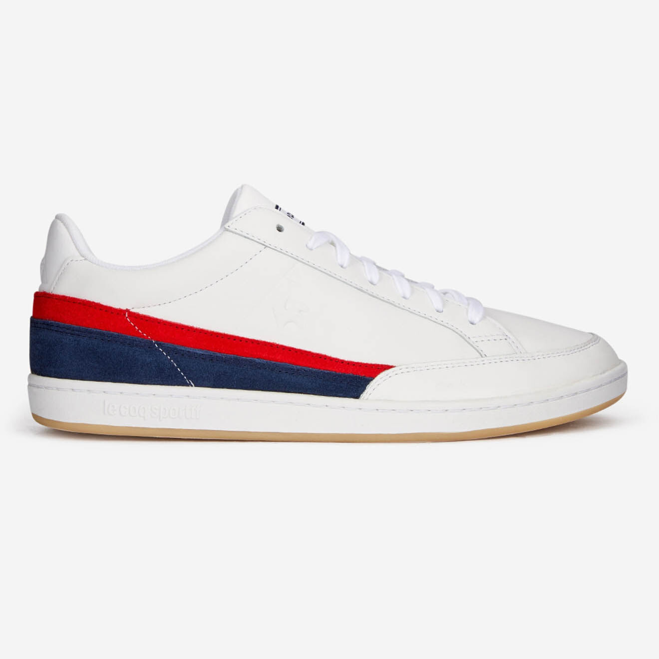 Le Coq Sportif Baskets en Cuir Courtclay blanc/marine/rouge