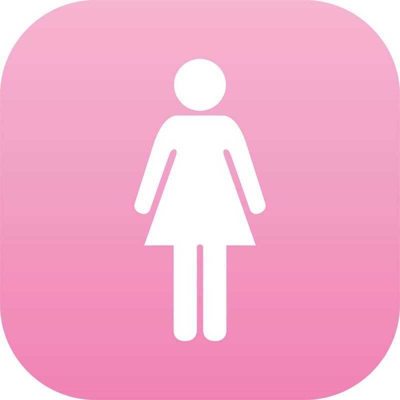 Plaque PLEXI Femme - 120 x 120 mm