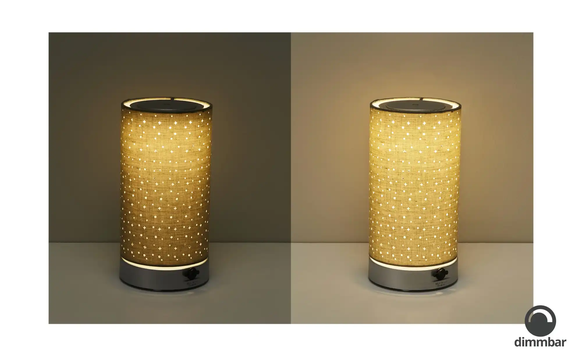 Akku LED-Tischleuchte taupe