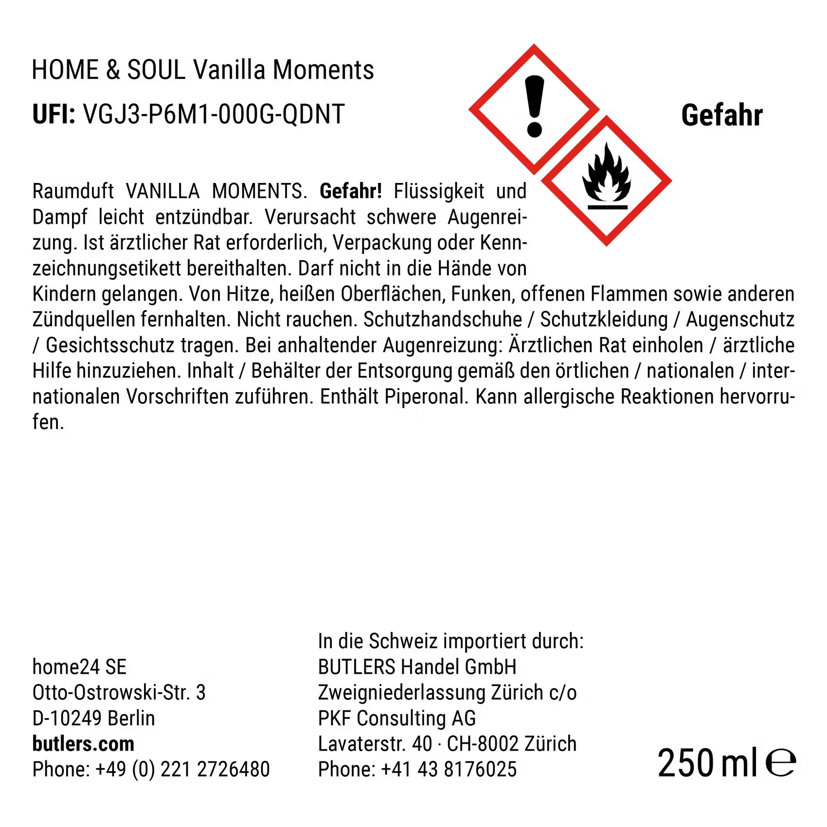 HOME & SOUL Raumduft Vanilla Moment