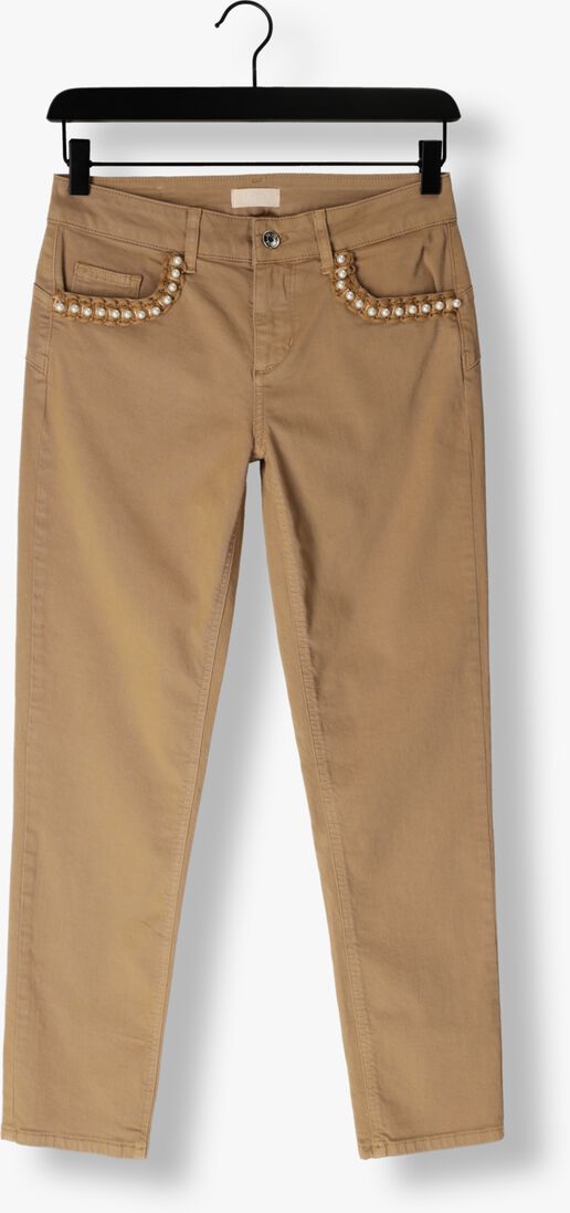 LIU JO beige liu jo chino drill stretch mix pants