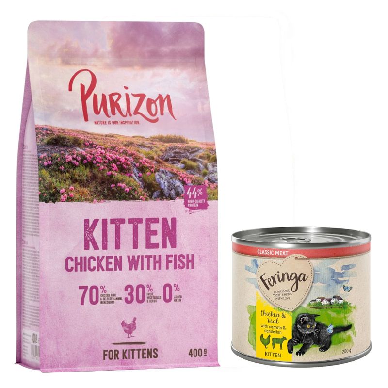 Offre d'essai mixte Purizon 400 g + Feringa 6 x 200 g - sans céréales
