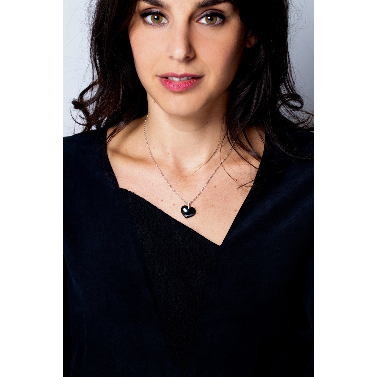 Collier en Argent avec oxyde de zirconium blanc