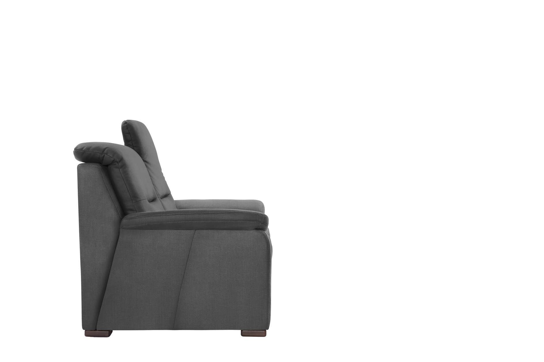 polsterpower 2-Sitzer-Sofa - Miro grau - Basismodell